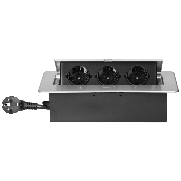 Orno Produžni kabel sa 3 x Schuko utičnice, ugradbena - OR-GM-9033(GS)/G