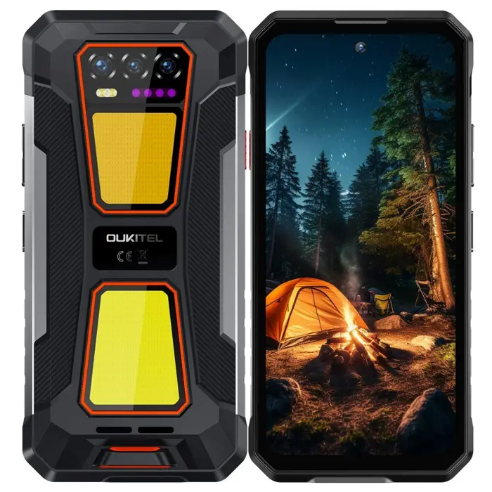 Oukitel WP58 Pro 6,7" Smartphone Dual SIM Android 15 5G USB Type-C 8 GB 512 GB 10000 mAh Black, Orange
