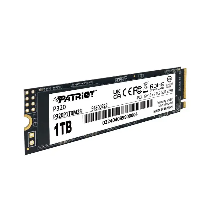 Patriot P320 1TB M.2 NVMe SSD PCIe Gen 3 x4