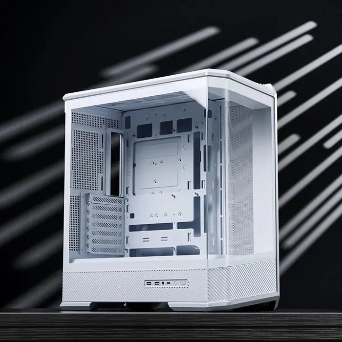PC Case Jonsbo D400, ATX, Tempered Glass - White