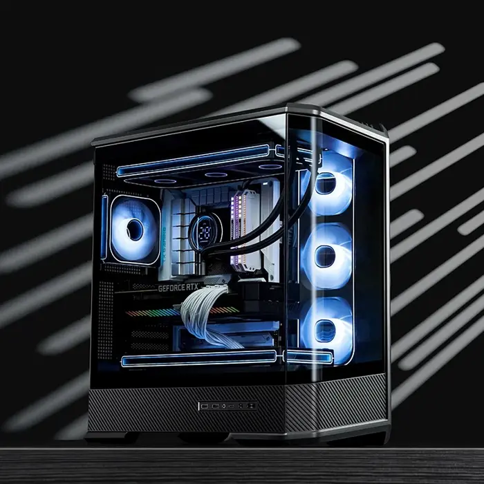 PC Case Jonsbo D400, Midi Tower, ATX, Glass