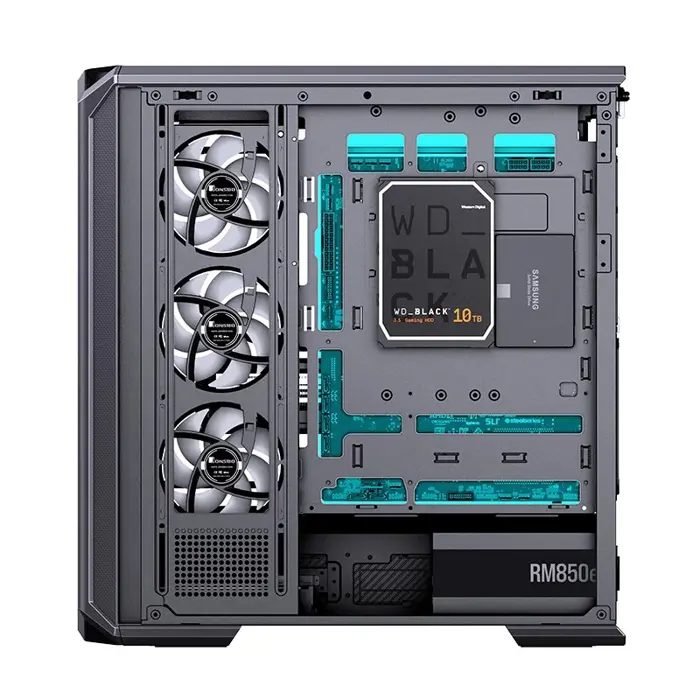 PC Case Jonsbo D400, Midi Tower, ATX, Glass