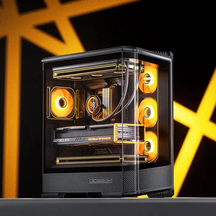 PC Case Jonsbo D400, Midi Tower, ATX, Glass
