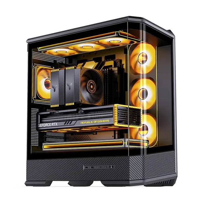PC Case Jonsbo D400, Midi Tower, ATX, Glass