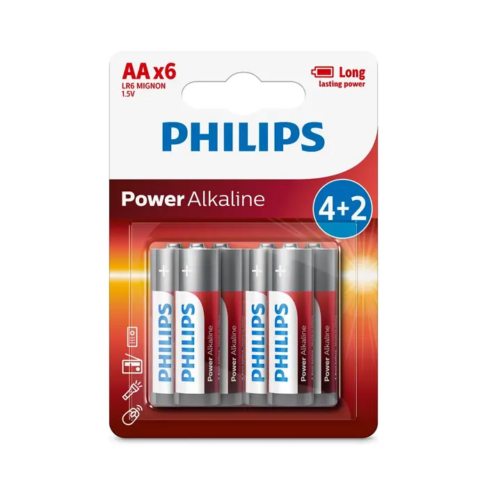 Philips baterije AA, 4+2 komada