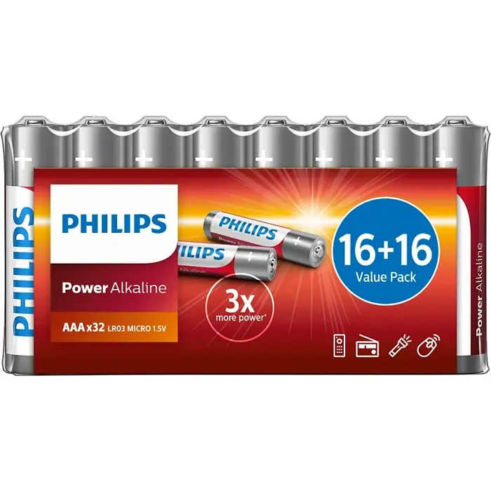 Philips baterije AAA 16+16, 32 komada
