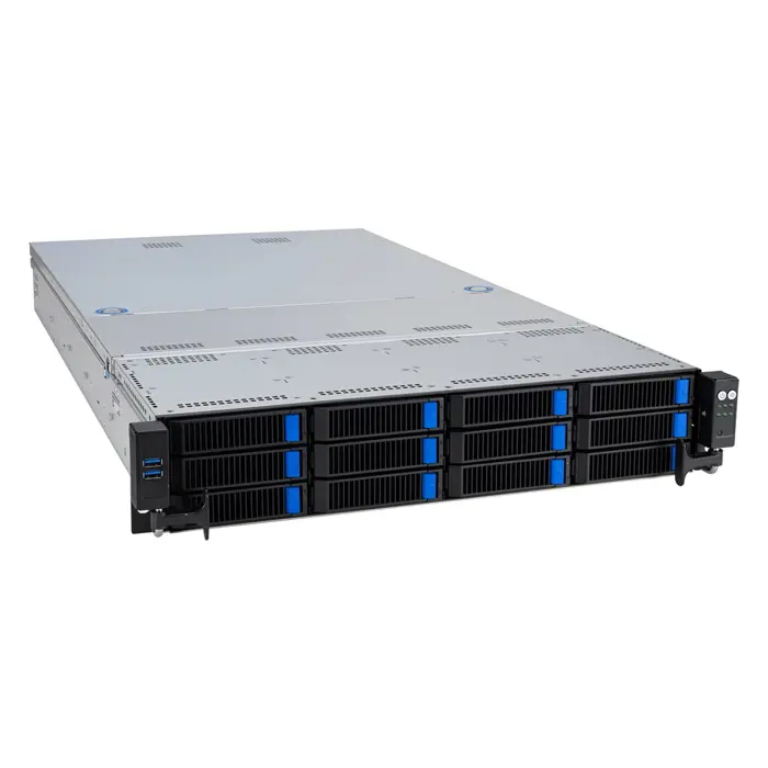 Platforma Asus Rack (2U) RS521A-E12-RS12U AMD Epyc 9005/9004 (12x NVMe/SATA HS, 2xM.2, 2x1Gbe, IPMI, 1+1 1600W)