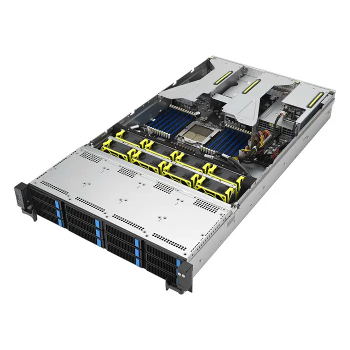 Platforma Asus Rack (2U) RS521A-E12-RS12U AMD Epyc 9005/9004 (12x NVMe/SATA HS, 2xM.2, 2x1Gbe, IPMI, 1+1 1600W)