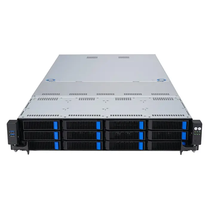 Platforma Asus Rack (2U) RS521A-E12-RS12U AMD Epyc 9005/9004 (12x NVMe/SATA HS, 2xM.2, 2x1Gbe, IPMI, 1+1 1600W)
