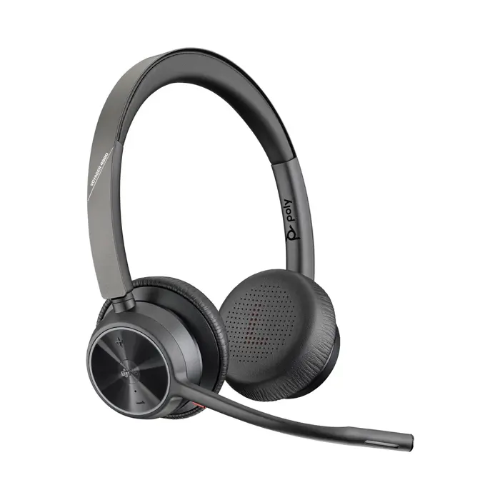 POLY Voyager 4320 Microsoft Teams Certified USB-C Headset +BT700 dongle Wireless Headband Office/Call Center USB Type-C Bluetooth Black