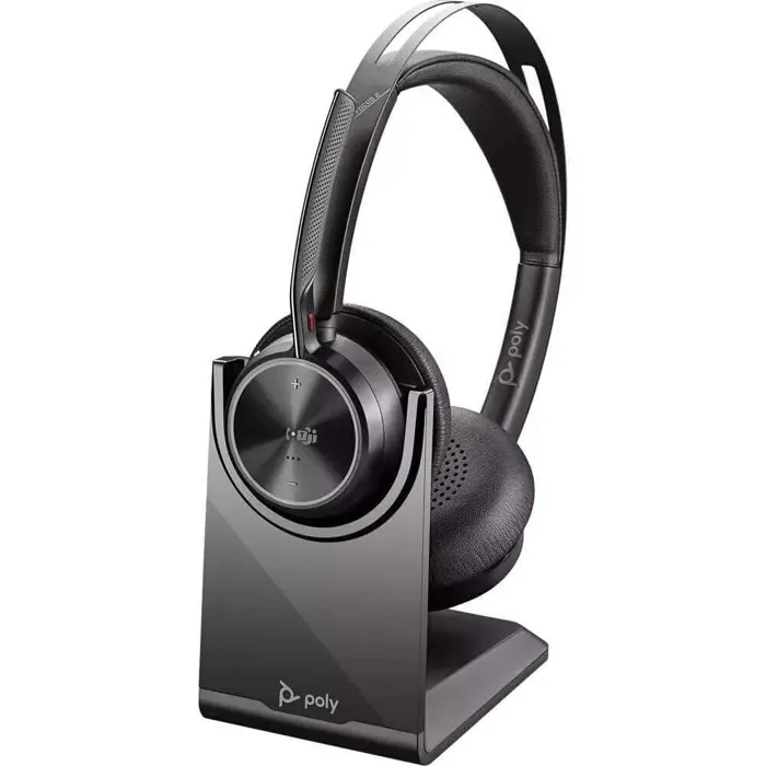 POLY Voyager Focus 2 USB-C-C Headset +USB-C/A Adapter +Charging Stand