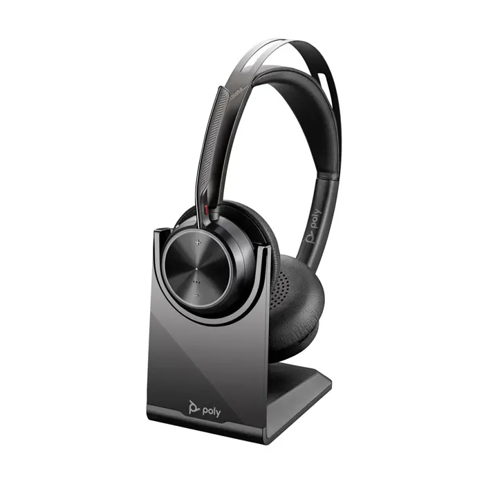 POLY Voyager Focus 2 USB-C-C Headset +USB-C/A Adapter +Charging Stand