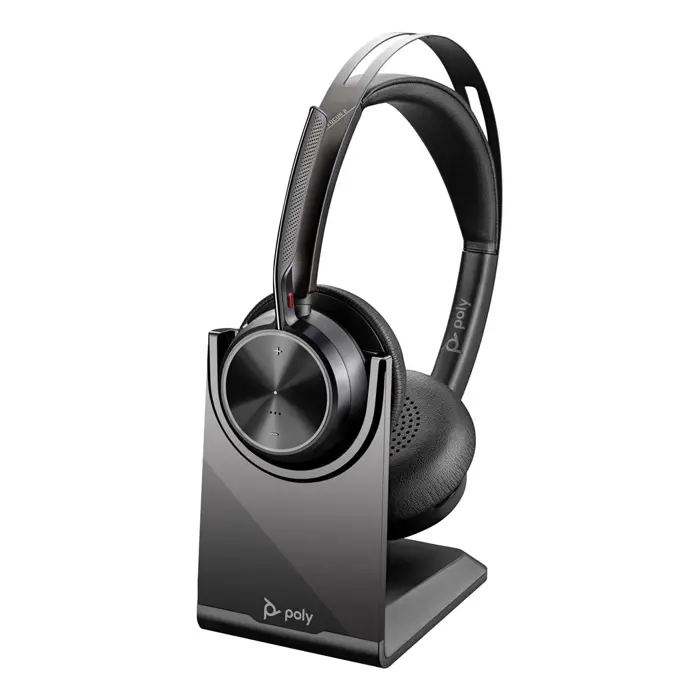 POLY Voyager Focus 2 USB-C-C Headset +USB-C/A Adapter +Charging Stand