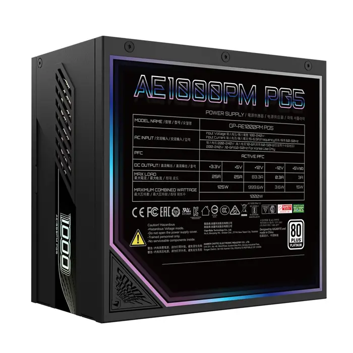 Power Supply Gigabyte Aorus Elite Platinum ATX 3.1 1000W