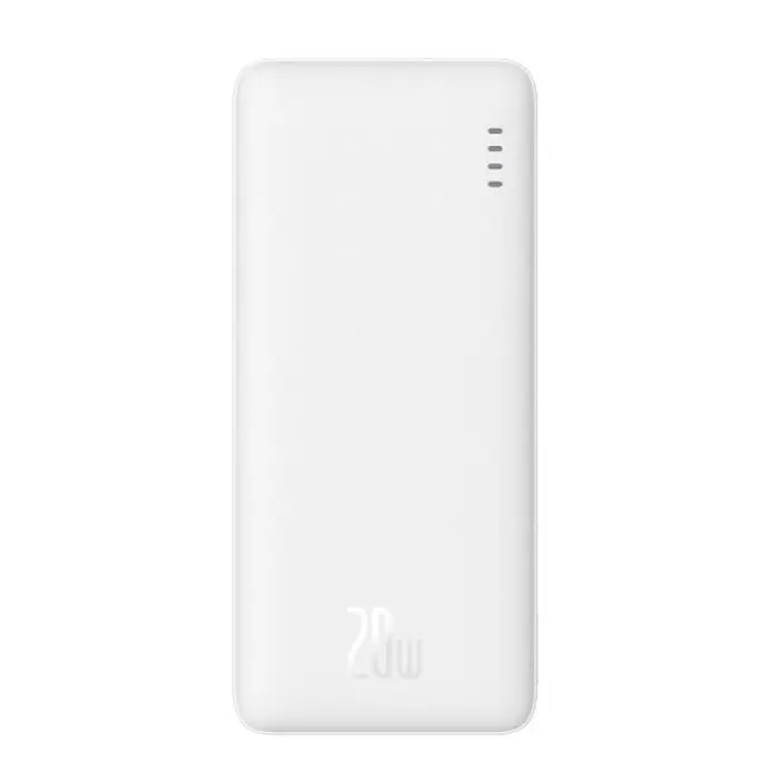 Powerbank Baseus Airpow 20W 10000mAh z kablem Baseus Simple Series USB-A - USB-C 30 cm - biały