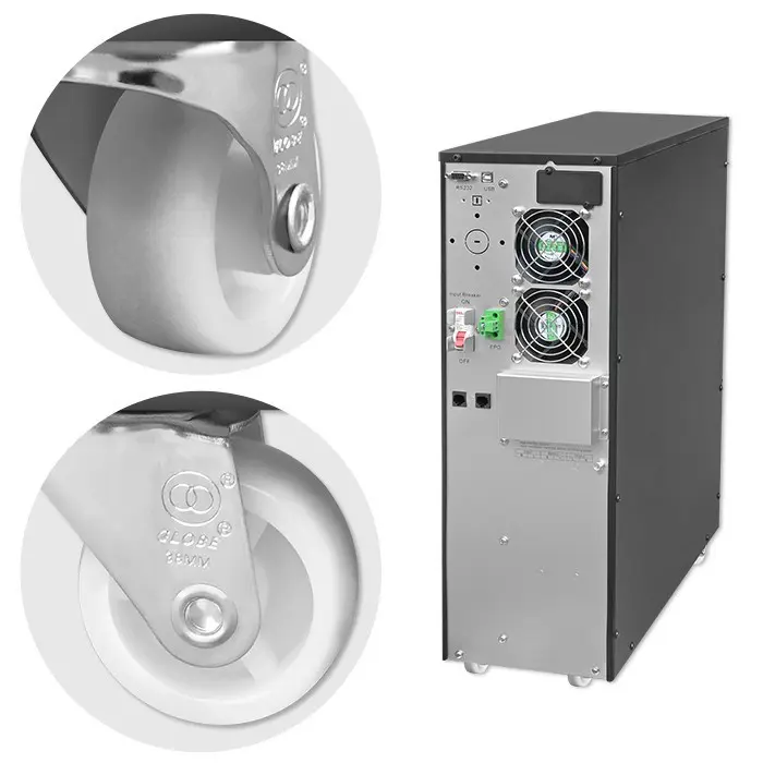 Qoltec Uninterruptible Power Supply (UPS) | 6kVA | 6000W | Power Factor 1.0 | LCD | EPO | USB | Online