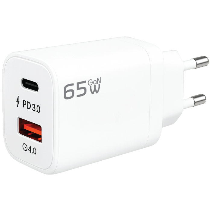 REDLINE Punjač kućni, 1 x USB-A, 1 x USB-C, 65W, GaN - GL-65W-AC