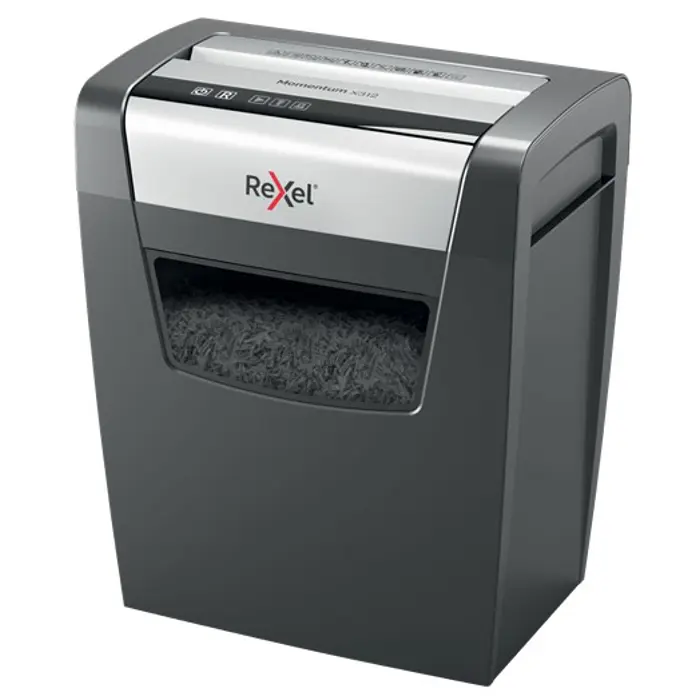 Rexel Momentum X312 paper shredder Particle-cut shredding Black, Grey