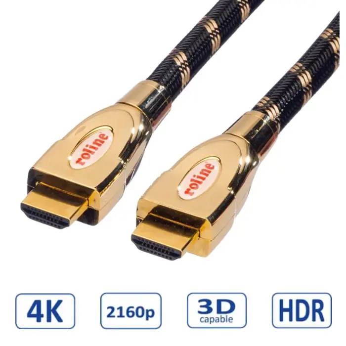 Roline GOLD HDMI Ultra HD kabel sa mrežom, M/M, 3.0m