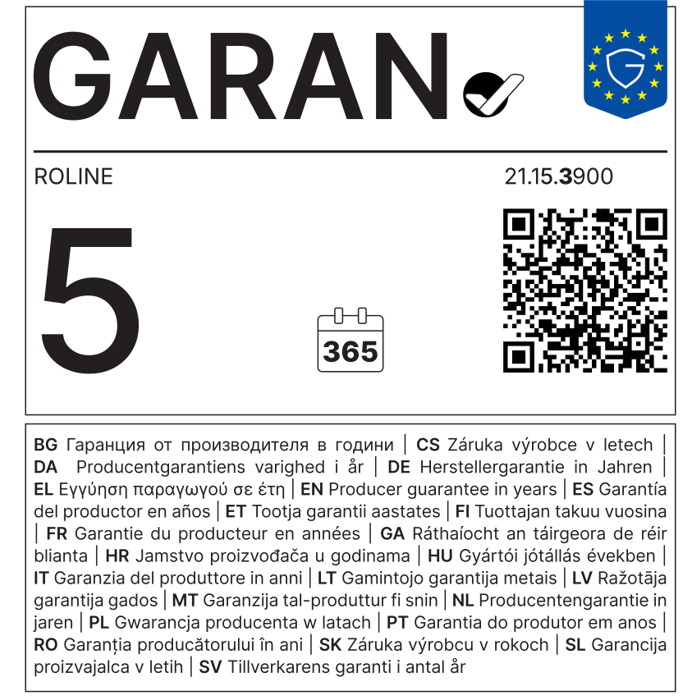 Roline UTP Data Center Patch kabel, Cat.6A (Class EA), LSOH, Slim, 0.15m, sivi