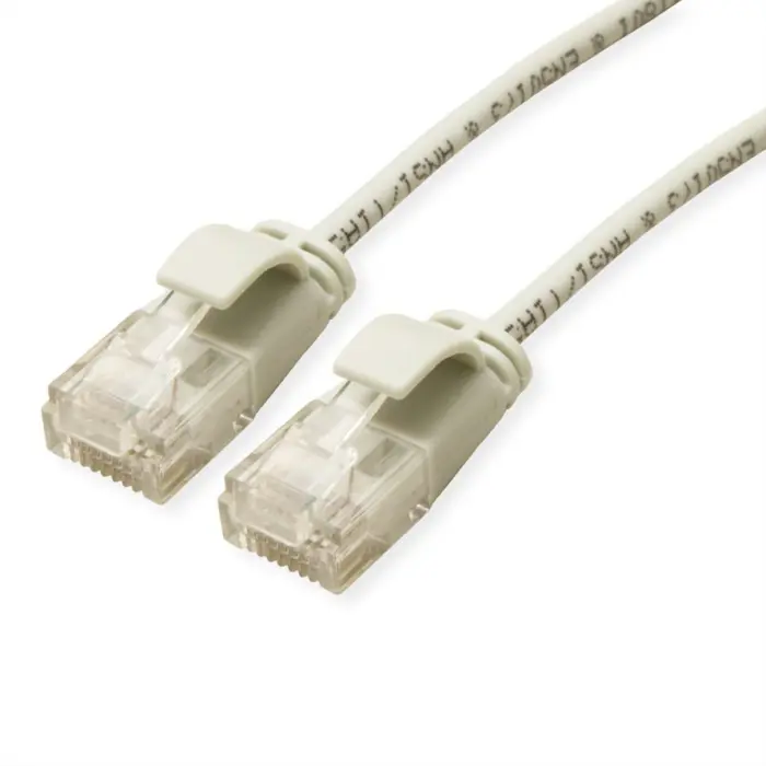 Roline UTP Data Center Patch kabel, Cat.6A (Class EA), LSOH, Slim, 1m, sivi