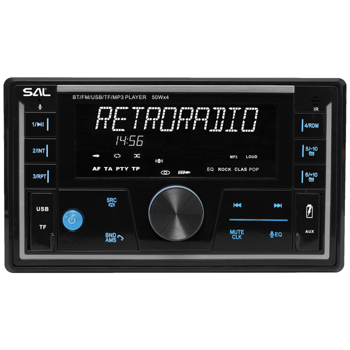 SAL Auto radio, 4 x 50W, FM RDS, BT, USB, microSD - VB5500