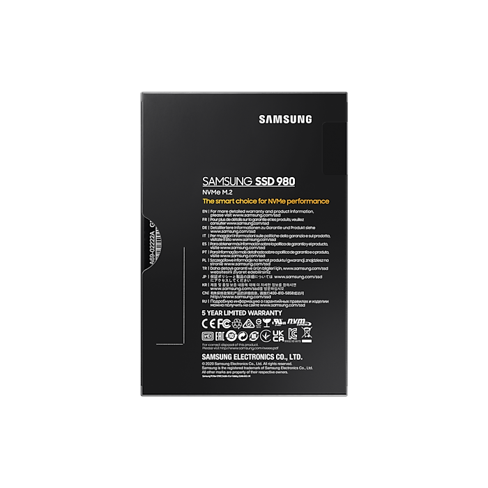 Samsung 500GB 980 SSD NVMe M.2 drive