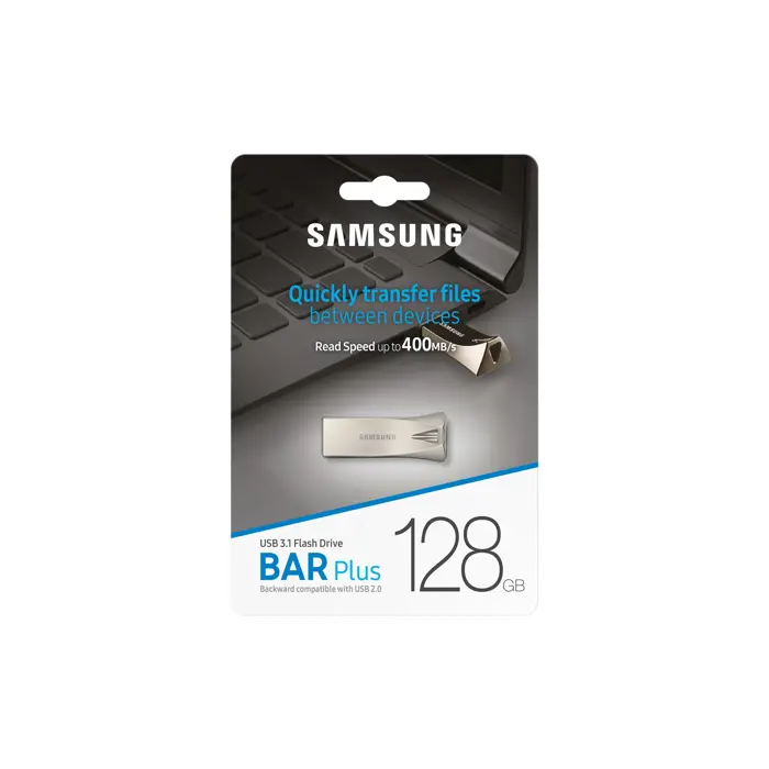 Samsung MUF-128BE USB flash drive 128 GB USB Type-A 3.2 Gen 1 (3.1 Gen 1) Silver