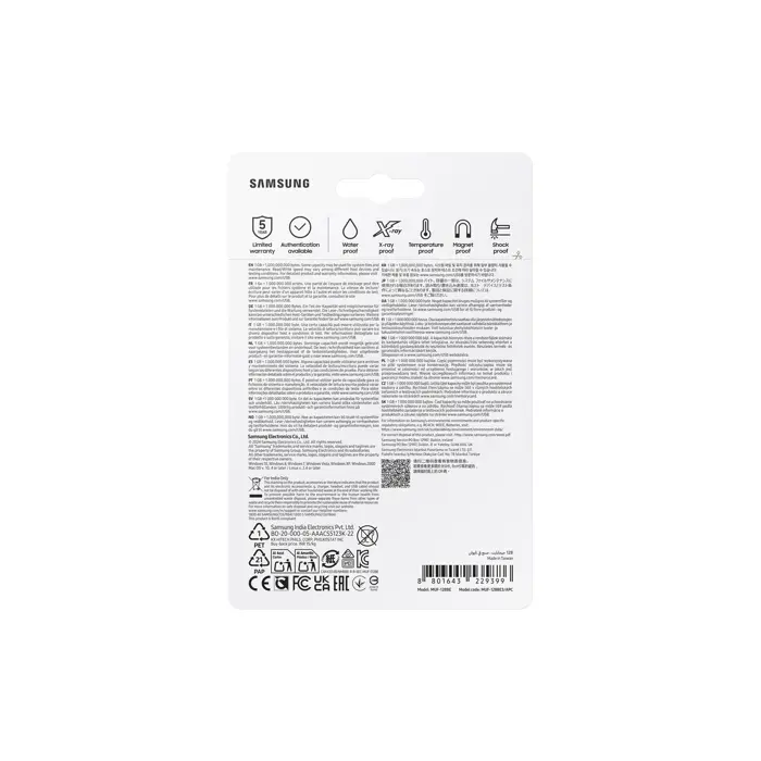 Samsung MUF-128BE USB flash drive 128 GB USB Type-A 3.2 Gen 1 (3.1 Gen 1) Silver