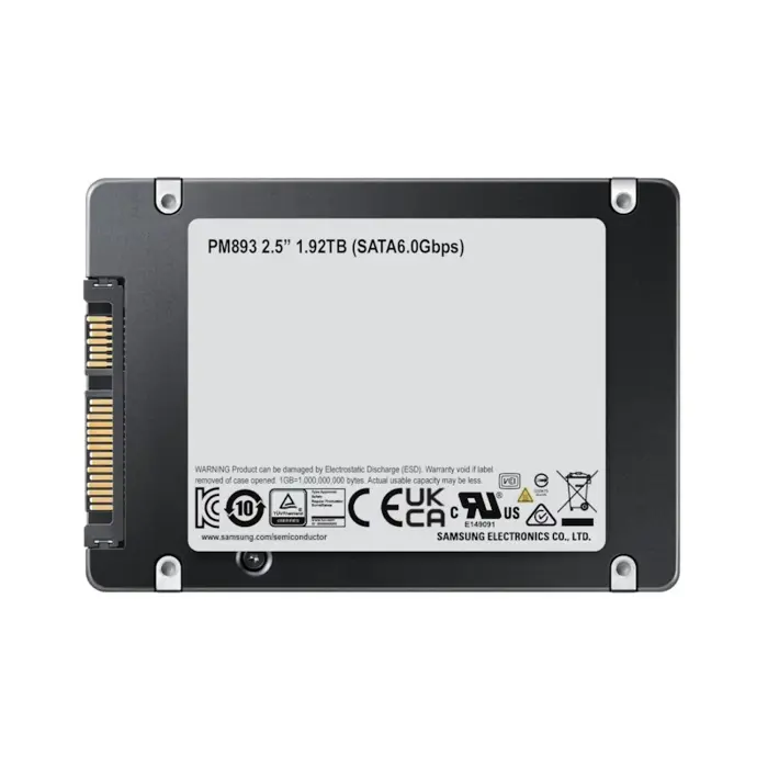 Samsung PM893 1.92TB 2.5" SSD SATA 6G Read Intensive DWPD 1 MZ7L31T9HBLT-00A07