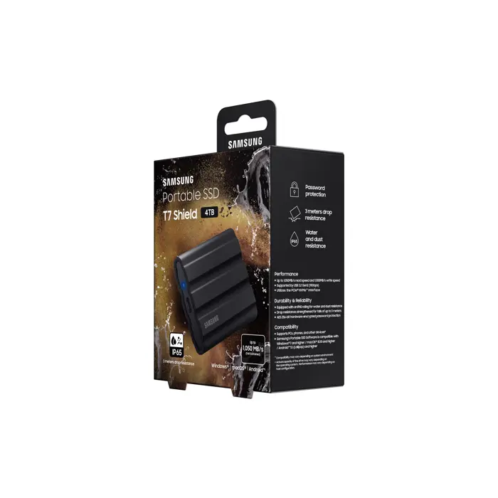 Samsung SSD Portable T7 Shield 4TB Black Retail