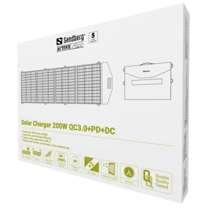 Sandberg Solar charger 200W QC3.0+PD+DC