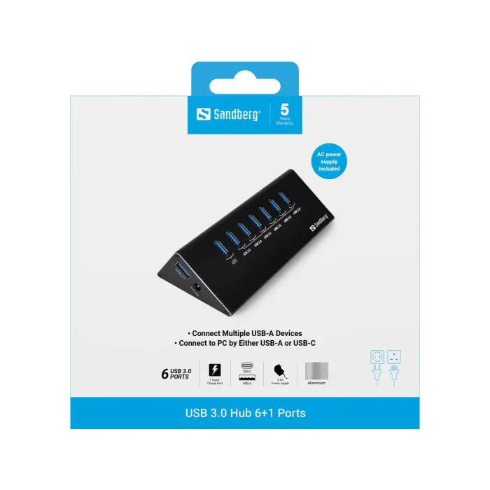 Sandberg USB 3.0 Hub 6 + 1 ports