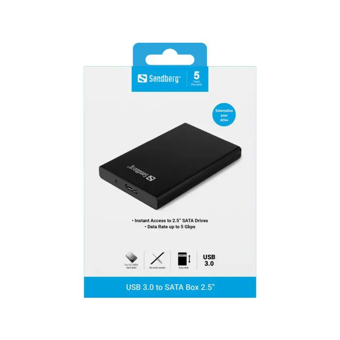 Sandberg USB 3.0 to SATA Box 2.5''
