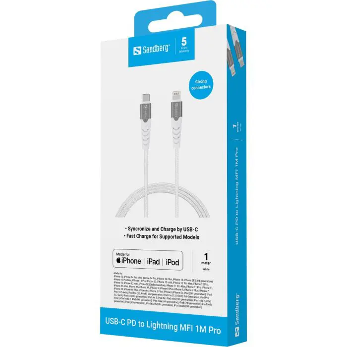 Sandberg USB-C 3.1 Gen1/Lightning MFI PD 1m