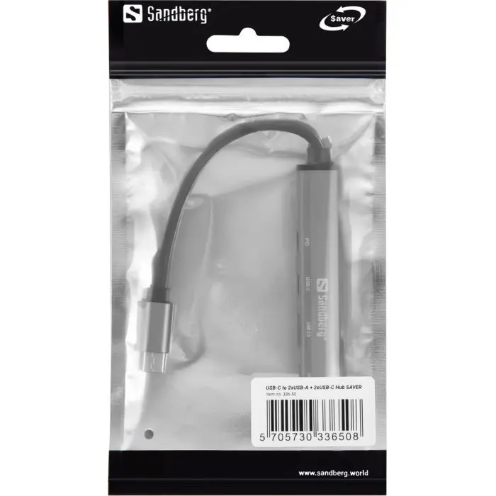 Sandberg USB-C to 3xusb-A + 2xusb-C Hub Saver