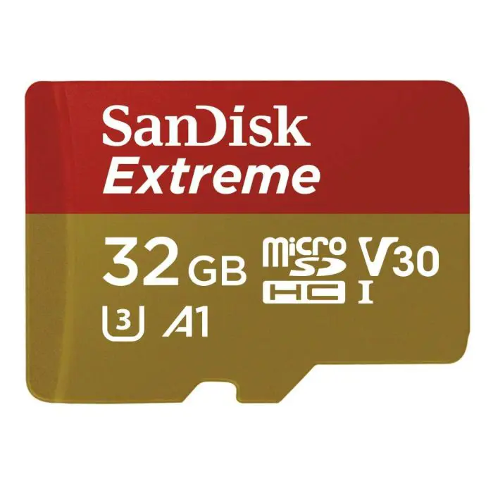 SanDisk 32GB Extreme Micro SDHC A1 CL10 V30 UHS-I U3 100MB / s Mobile memory card + adapter