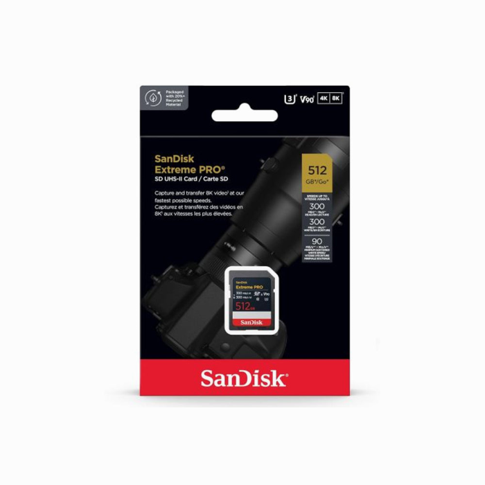 SanDisk 512GB Extreme PRO SD UHS-II V90 spominska kartica