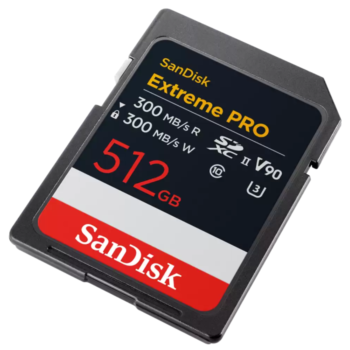 SanDisk 512GB Extreme PRO SD UHS-II V90 spominska kartica