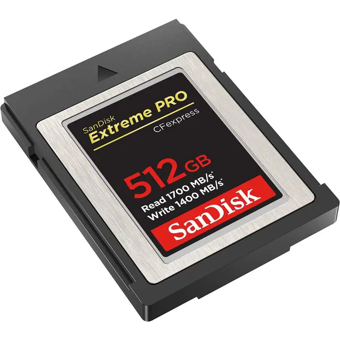 SanDisk Extreme PRO CFexpress type B, 512GB, 1700MB/s Read, 1400MB/s Write