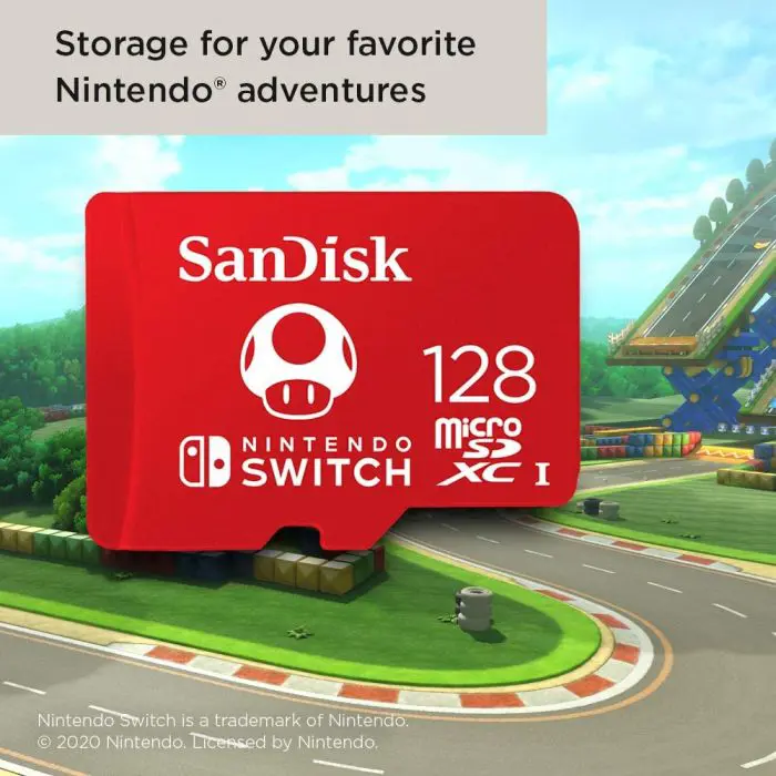SanDisk microSDXC card for Nintendo Switch 128GB, up to 100MB/s Read, 60MB/s Write, U3, C10, A1, UHS-1
