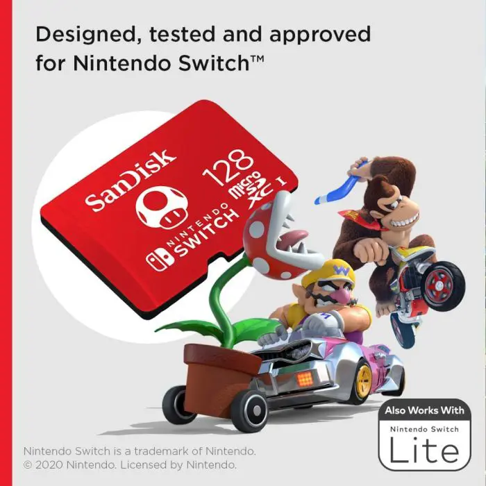 SanDisk microSDXC card for Nintendo Switch 128GB, up to 100MB/s Read, 60MB/s Write, U3, C10, A1, UHS-1