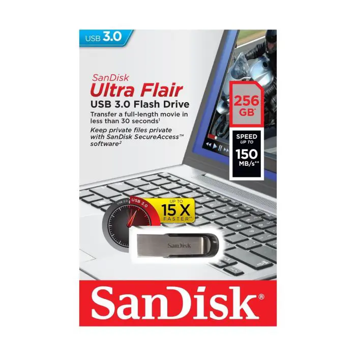 Sandisk Ultra Flair 256GB USB3.0 memory stick