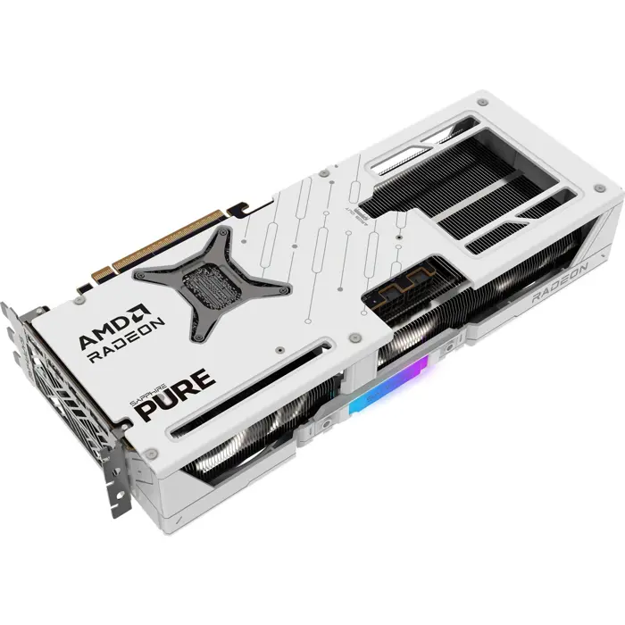 SAPPHIRE Radeon RX 9070 Pure OC, graphics card white, RDNA4, GDDR6, 2x DisplayPort, 2x HDMI