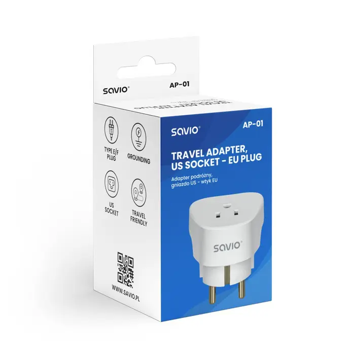 Savio AP-01 power adapter/inverter Indoor White