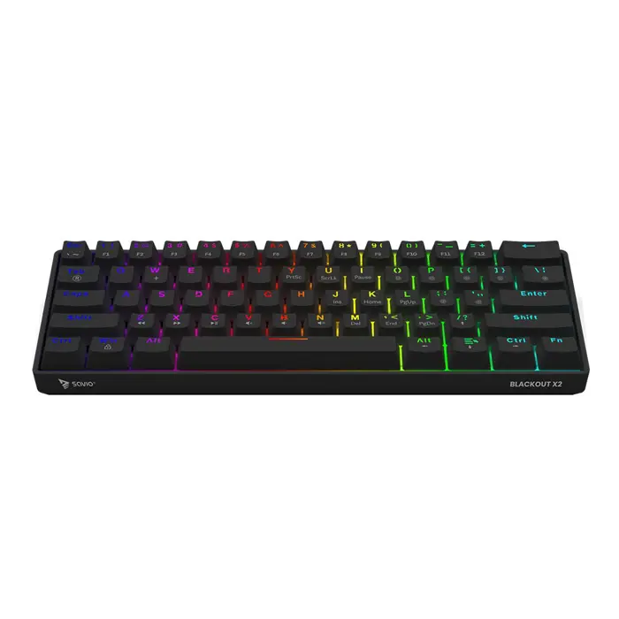 Savio BLACKOUT X2 PEACH keyboard Gaming USB QWERTY US International Black