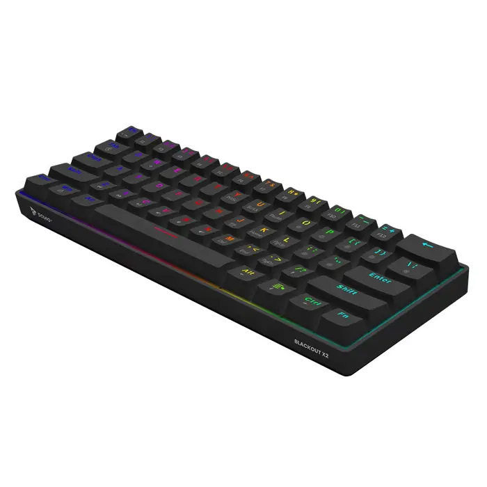 Savio BLACKOUT X2 RED keyboard Gaming USB QWERTY US International Black