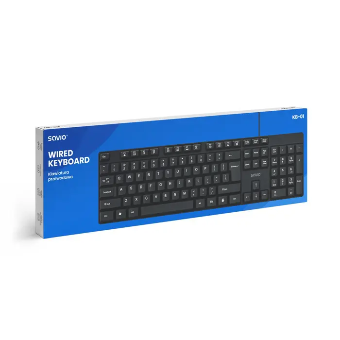 Savio KB-01 keyboard Home/Office USB QWERTY US English Black