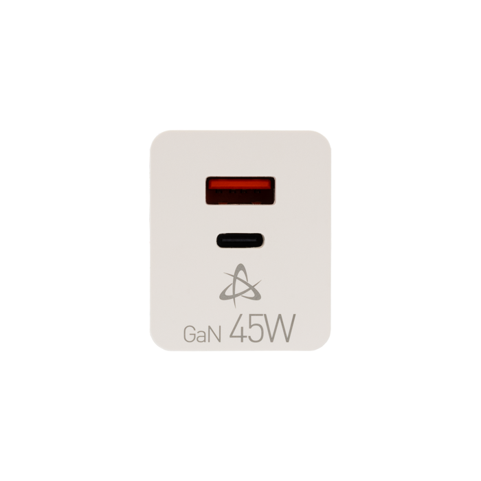 SBOX USB-A/USB-C brzi zidni punjač HC-45 2 utora - 45W GAN bijeli