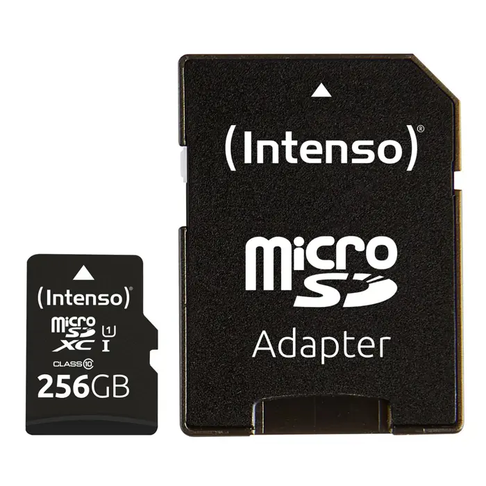 SD MicroSD Card 256GB Intenso SDXC UHS-I Class10